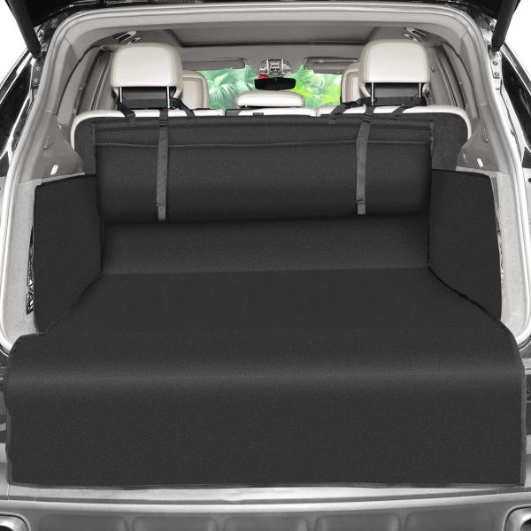 他サイト： KYG トランクシート 汎用品 大容量ポケット付き トランクマット カー用品 防水 汚れに強い 取り付け簡単 折り畳み式 小中型車用 SUV用 全種犬の商品画像