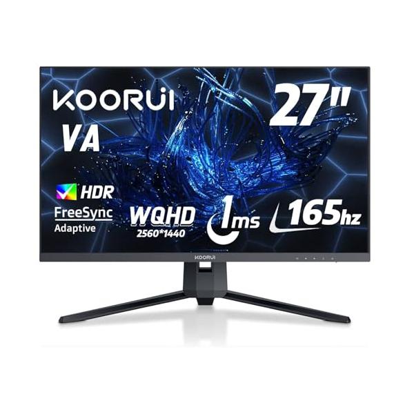 KOORUI 27インチ ゲーミングモニター 27E1QA QHD 2560×1440/VA非光沢