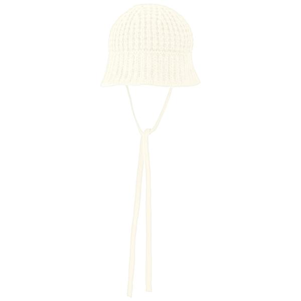 【ご購入後の当店からの連絡はご登録のメールアドレスに通知いたします。必ずご確認ください】【商品概要】頭周り：57〜59cm　ツバ幅：7cm　高さ：12cm　あご紐：60cm【商品説明】一押しトレンドアイテム！ひも付きニットハットダウンブリム...