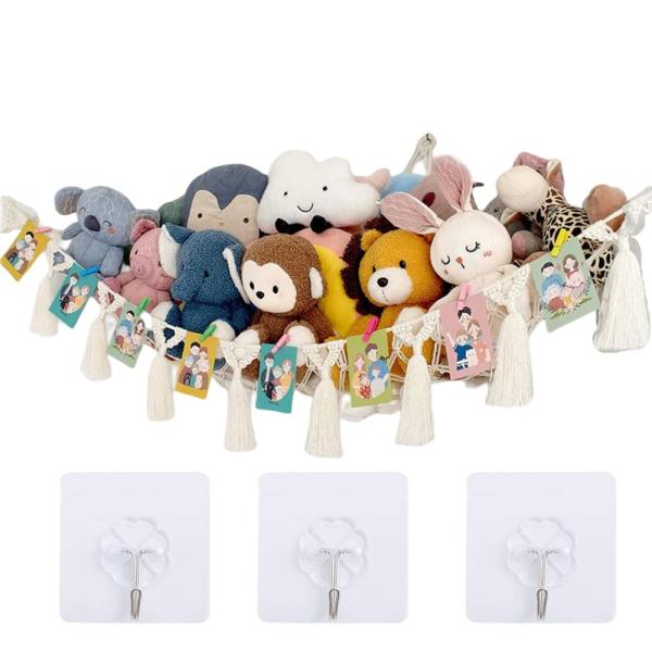 【ご購入後の当店からの連絡はご登録のメールアドレスに通知いたします。必ずご確認ください】【商品概要】【商品仕様】：サイズ：100cm*100cm*140cm。材質：コットン。パッケージ内容：収納ネット*1個*粘着フック付き *3個。【改良版...