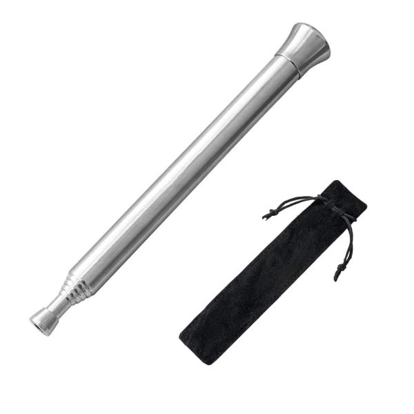 【ご購入後の当店からの連絡はご登録のメールアドレスに通知いたします。必ずご確認ください】【商品概要】【サイズ】火吹き棒：約1.6cm×14cm（折り畳み時）、最大延長時:63.5cm。収納袋:17.3cm×3cm。【セット内容】火吹き棒＋収...