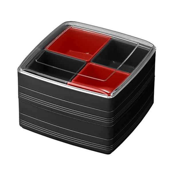 【ご購入後の当店からの連絡はご登録のメールアドレスに通知いたします。必ずご確認ください】【商品概要】ちょっとしたおもてなしにちょうどいい、小ぶりなサイズのお重箱。[サイズ]約16.3×16.3×高さ11.4cm[付属品]小分け容器×4個【商...