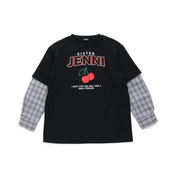 【ご購入後の当店からの連絡はご登録のメールアドレスに通知いたします。必ずご確認ください】【商品概要】チェックの袖のレイヤード風デザインのBIGシルエットのロンT【商品説明】■デザイン 大きなチェリーがアクセントの人気のレイヤード風アイテム！...