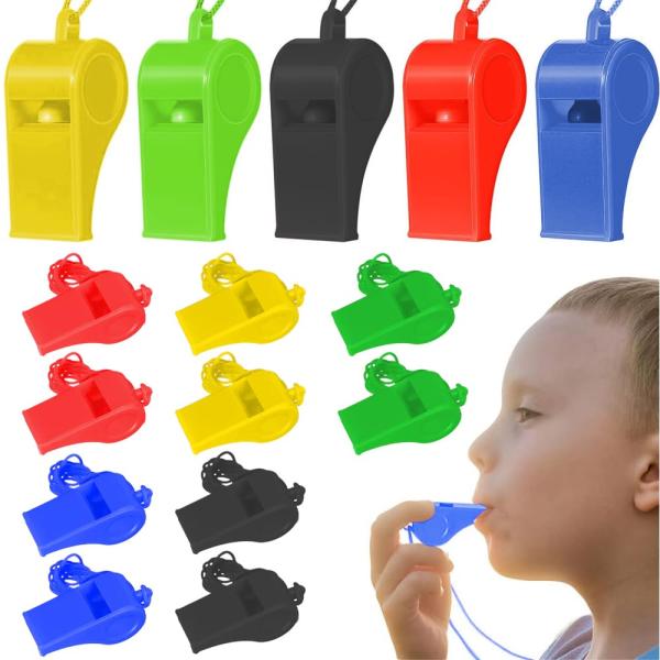 【ご購入後の当店からの連絡はご登録のメールアドレスに通知いたします。必ずご確認ください】【商品概要】本製品は15個のホイッスルが含まれています（ブラック*3+ブルー*3+イエロー*3+グリーン*3+レッド*3）様々な状況で使用することができ...