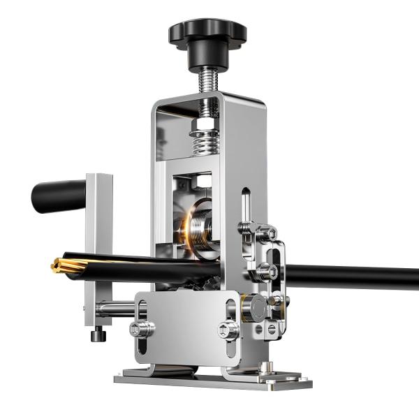 ワイヤーストリッパー 手動剥線機 スムーズに剥ける ネジ卓上固定可能 小型軽便 ケーブル剥離機 電線皮むき機 電線の被覆剥がし/カット/切断 銅線のリ