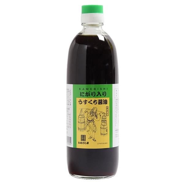 かめびし屋 にがり入り うすくち醤油 500ml 無添加 組替え不使用