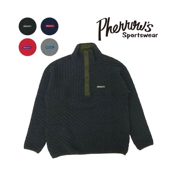 フェローズ Pherrow's 長袖 キルティング スウェット シャツ 19W-PQST1 earthmarket1_19w-pqst1