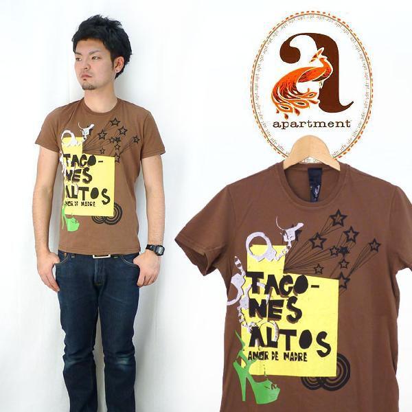 Apartment アパートメント ペンキプリントＴシャツ TACONES ALTOS no3（NUMBER THREE） Apartment アパートメント ペンキプリントT