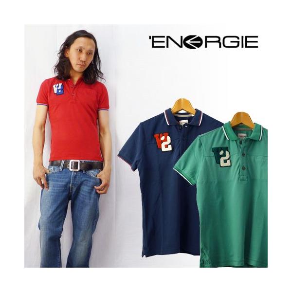 ENERGIE エナジー レタードワッペン半袖鹿の子ポロシャツ エナジー ENERGIE レタードワッペン半袖鹿の子ポロシャツ : EARTH