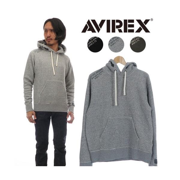 AVIREX アビレックス 長袖 パーカー フード スウェット ヴィンテージ VINTAGE SWEAT PARKA 刺繍 avi6173474 AVIREX（アヴィレックス） アビレックス 長袖 パーカー フード