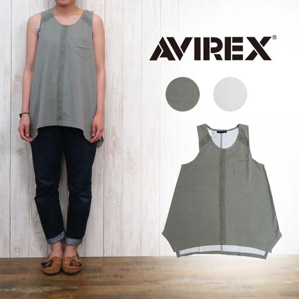 AVIREX アビレックス アヴィレックス レディース チュニック Tシャツ ショートスリーブ リブコンビ avi6263200 AVIREX（アヴィレックス） アビレックス レディース チュニック T