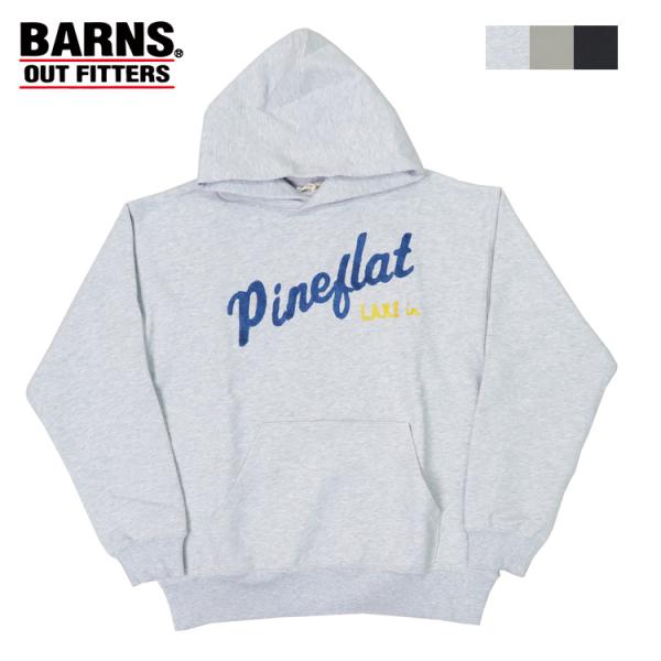バーンズ BARNS フラットシーマー  パーカー  アスレチックプルパーカー プリント PINE FLAT LAKE IN BR-24106 BARNS OUTFITTERS（バーンズ アウトフィッターズ） バーンズ BARNS