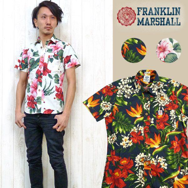 フランクリン マーシャル FRANKLIN＆MARSHALL 半袖 シャツ 花柄 フラワープリント SHMAL fm39181-3018 2014 フランクリン マーシャル FRANKLIN＆MARSHALL 半袖 シャツ 花柄