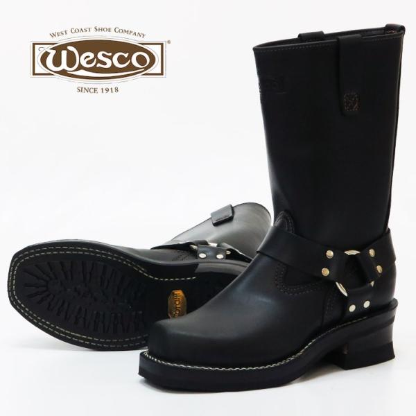 �y���[�݌Ɂz WESCO �E�G�X�R HARNESS �n�[�l�X �u�[�c 11inch �u���b�N �^�C �h���C�� ���U�[ Vibram #430