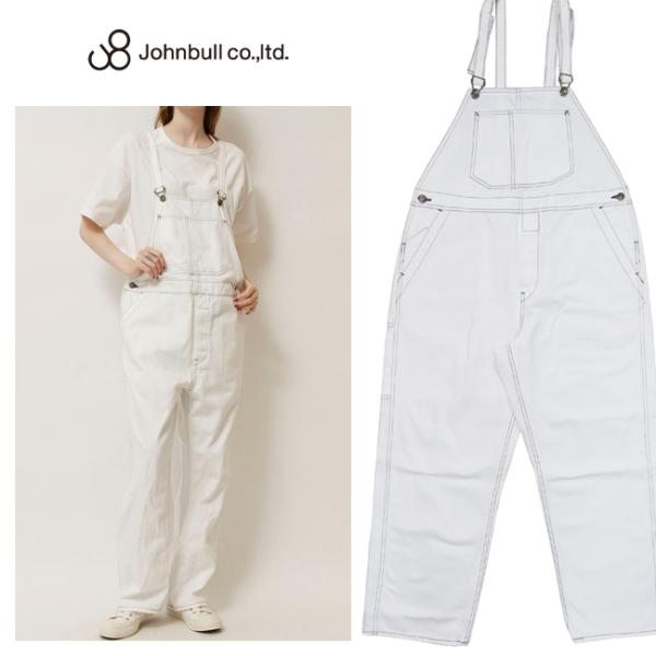 専用です　極美品　JOHNBULL／ジョンブル フレンチサロペット　S ホワイト Johnbull（ジョンブル） JOHNBULL 13oz ホワイトデニム オーバーオール