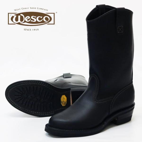�y��񂹁z WESCO �E�G�X�R MORRISON �����\�� �u�[�c 12inch �u���b�N �^�C �h���C�� ���U�[ Vibram #430