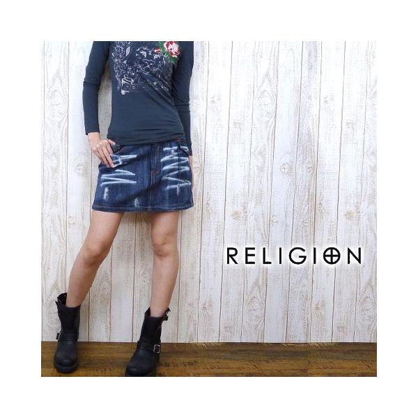 TRUE RELIGION ミニスカート RELIGION（レリジョン） ミニスカート デニム リメイク : EARTH MARKET
