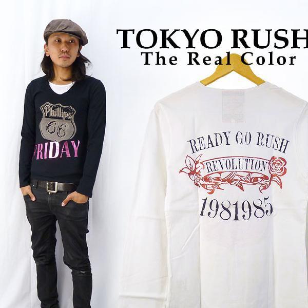 TOKYO RUSH The Real Color 箔押し長袖 Ｔシャツ FRYDAY TOKYO RUSH The Real Color 箔押し長袖 Tシャツ FRYDAY : EARTH