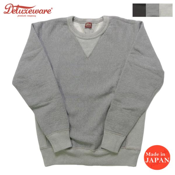 デラックスウェア DELUXEWARE クルーネック スウェット シンプル 1940sサイドパネルスウェットシャツ RVW-RV【2025年秋冬新作】 DELUXEWARE（デラックスウエア） デラックスウェア クルーネック