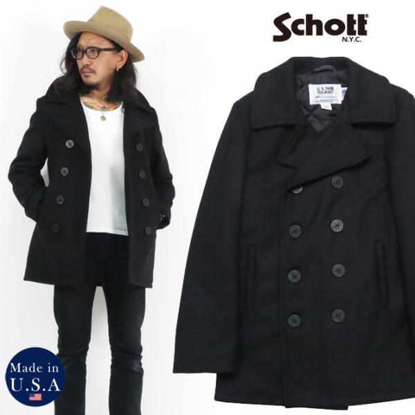 Schott N.Y.C ショット ピーコート 740N 32oz ウールメルトン Schott N.Y.C ショット ピーコート 740N 32oz ウールメルトン
