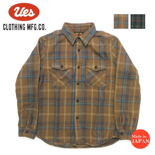 UES（ウエス） チェック エクストラヘビーネルシャツ 長袖 フランネル
