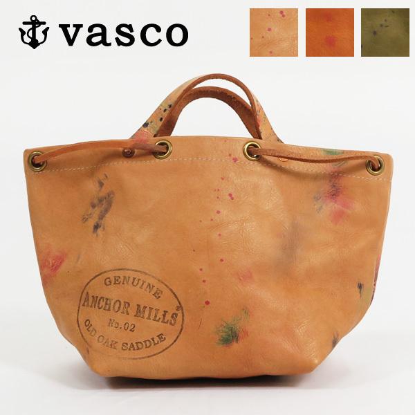 バスコ VASCO 3ウェイ レザー 巾着 ミニトート バッグ ペイントレザー