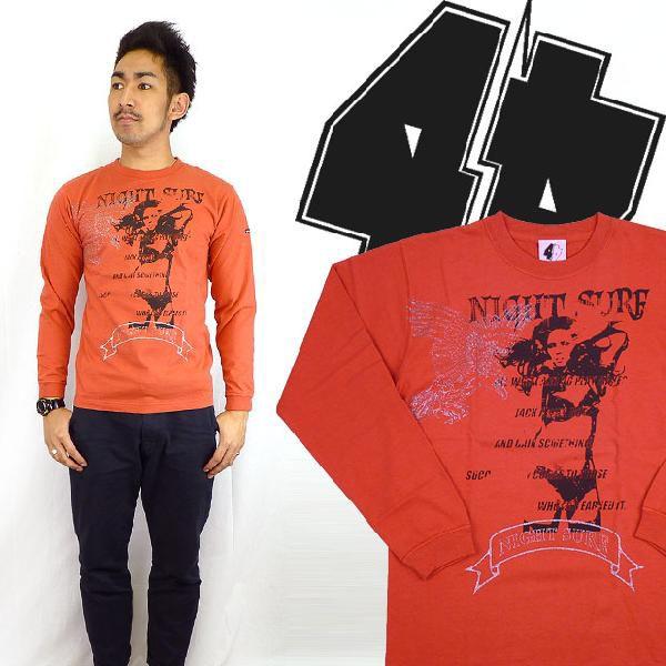 W4 ダブルフォー ラメプリント長袖Tシャツ NIGHT SURF : EARTH MARKET
