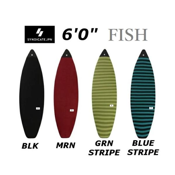 2025年6月以降にSYNDICATE 日本正規メーカーから入荷した商品です。 伸縮性の高いニットを使用しノーズには強度のあるプロテクション、フィン内側部分にも破けにくい耐久性があるナイロン保護カバーを装着。★サイズ　FISH 6'0 ★6...