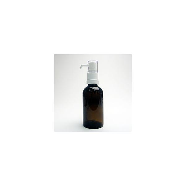 ※メール便　不可能　商品※■ポンプ ガラス(茶色) 50ml□満量:61ml■高さ:93mm ※ポンプ除く(ビン単体)□直径:39mm■重量:63g※ポンプ除く(ビン単体)☆この商品にはポンプ付キャップ（白）がついています。
