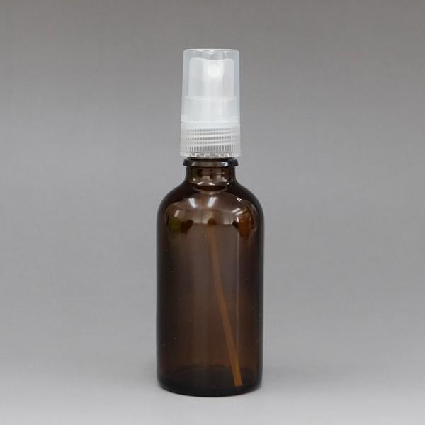 ※メール便　不可能　商品※■スプレー ガラス(茶色) 50ml□満量：61ml■高さ：93mm※スプレー除く(ビン単体)□直径：39mm■重量：63g※スプレー除く(ビン単体)☆この商品にはスプレー付キャップ（半透明）がついています。スプレ...