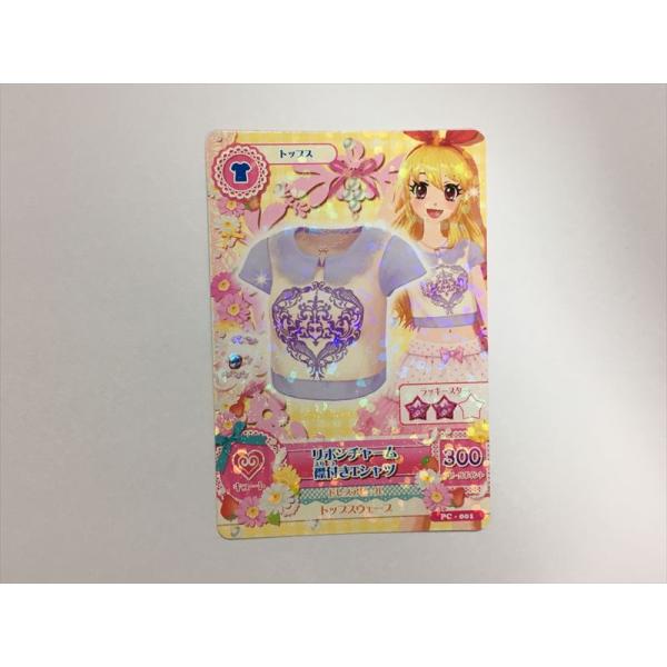 a190【アイカツ カード】 リボンチャーム襟付きTシャツ PC-001