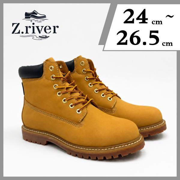 Z.river ワークブーツ 6インチ プレミアム メンズ レディース 本革 防水 ヌバックレザー  グッドイヤーウェルト製法 ストリート アウトドア ユニセックス
