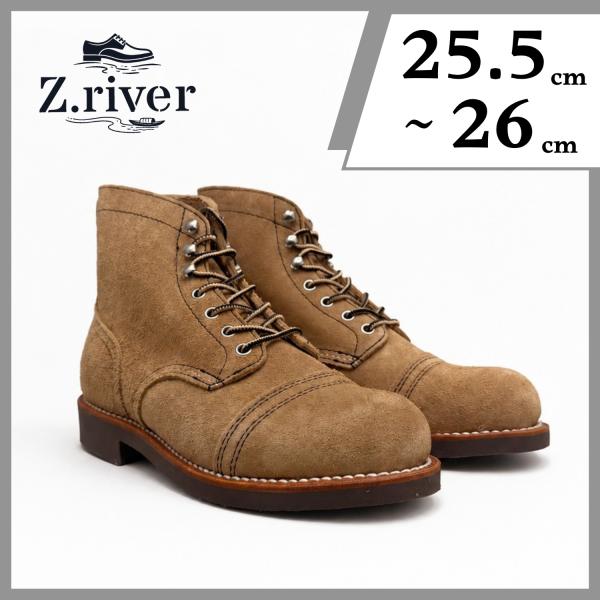 Z.river Rocky Bandワークブーツ メンズ 本革 キャップトゥ アイアントレイル ラフアウト スエード グッドイヤーウェルト製法 経年変化 アメカジ レザーブーツ