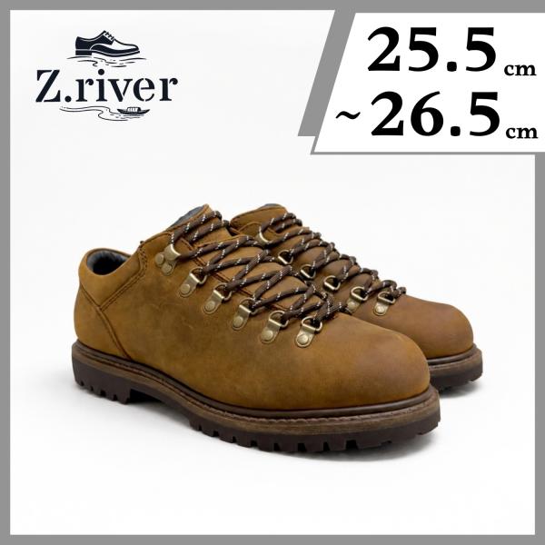 Z.river Rocky Band ローカット アーバンマウンテンブーツ 本革 メンズ グッドイヤーウェルト製法 クレイジーホースレザー アウトドア レザーブーツ