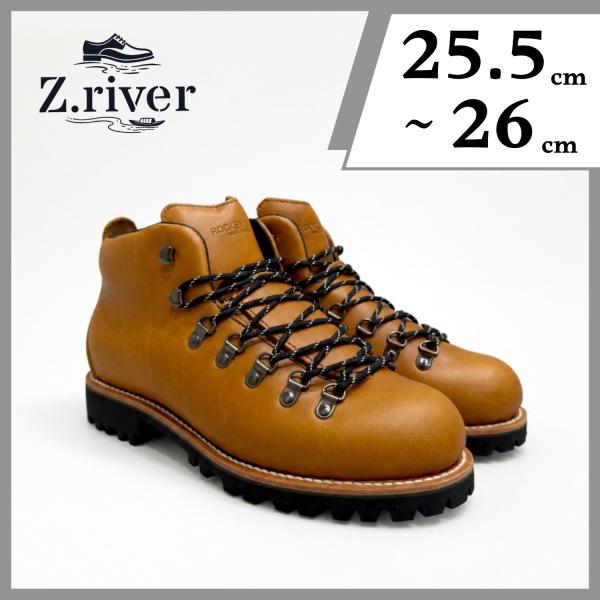 Z.river Rocky Band　ヘビーデューティー ハイカット マウンテンブーツ 本革 メンズ グッドイヤーウェルト製法 プルアップオイルワックスレザー アウトドア