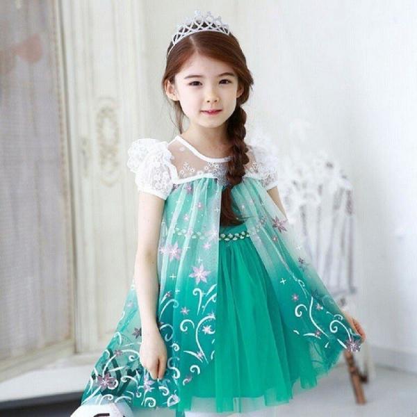 こども用 ディズニープリンセス アナと雪の女王 エルサ風 ドレス 半袖 コスチューム ワンピース プリンセス コスの価格と最安値 おすすめ通販を激安で
