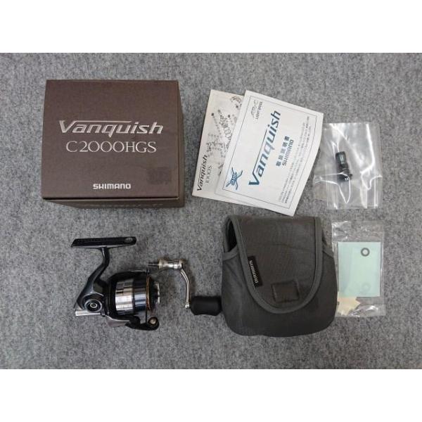 @【中古】 シマノ 12ヴァンキッシュ Vanquish C2000HGS 釣り具 スピニングリ−ル リールスタンド付き