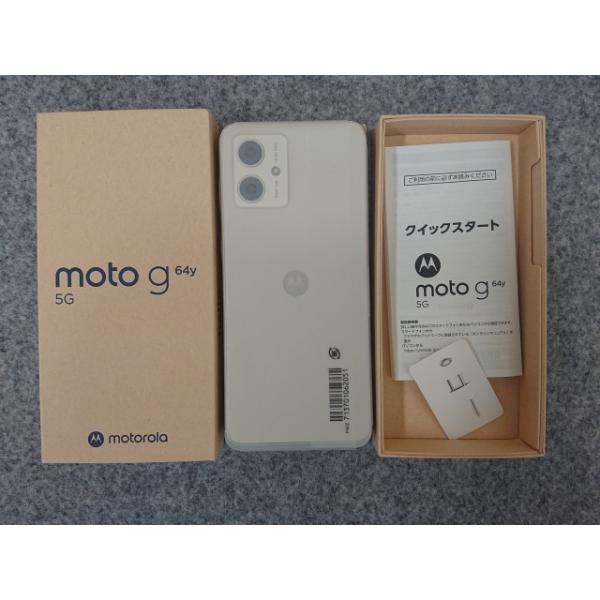 moto g @【未使用品】 モトローラ g64y 5G A401MO バニラクリーム