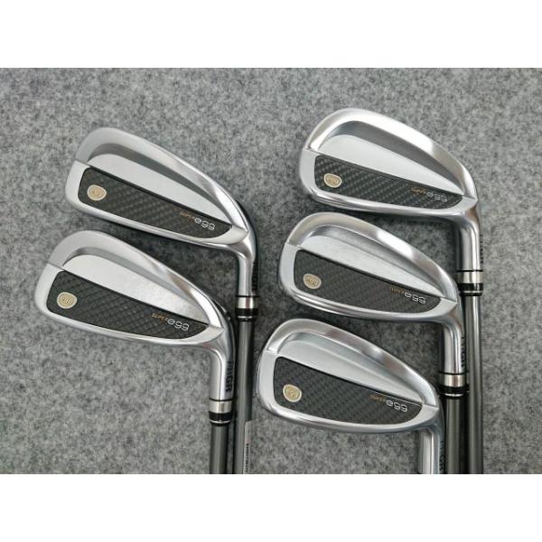 @【中古】 美品 PRGR 高反発 2022年 SUPER egg スーパーエッグアイアン #7-PW、AW 5本セット 純正カーボン SUPER egg M-40 (SR) プロギア 日本仕様