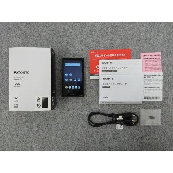 @【中古】 SONY ウォークマン NW-A105 (B) ブラック 16GB ソニー