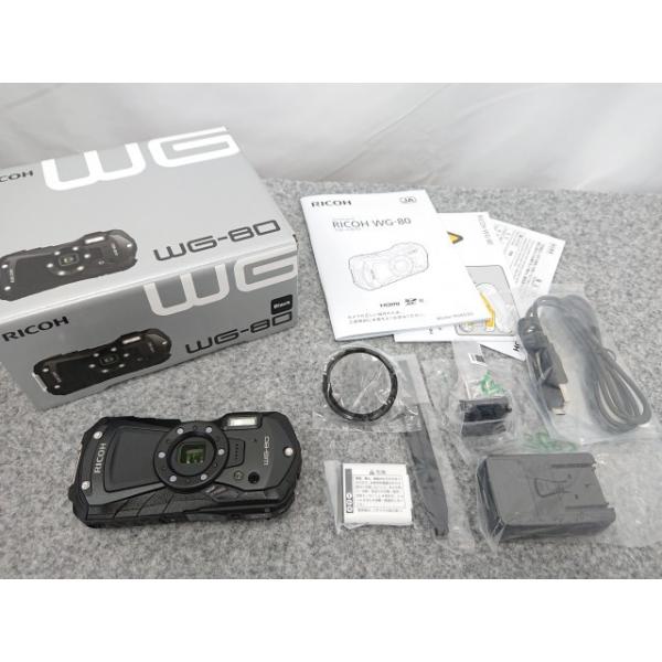 @【未使用品】 リコー RICOH WG-80 ブラック 本格防水 耐衝撃　防塵 耐寒 コンパクトデジタルカメラ