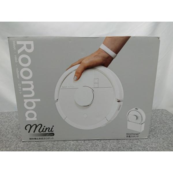 @【未使用品】 アイロボット Roomba Mini Slim 掃除機＆床拭きロボット + SlimCharge 充電スタンド F115260 ルンバ ミニスリム 白 ホワイト