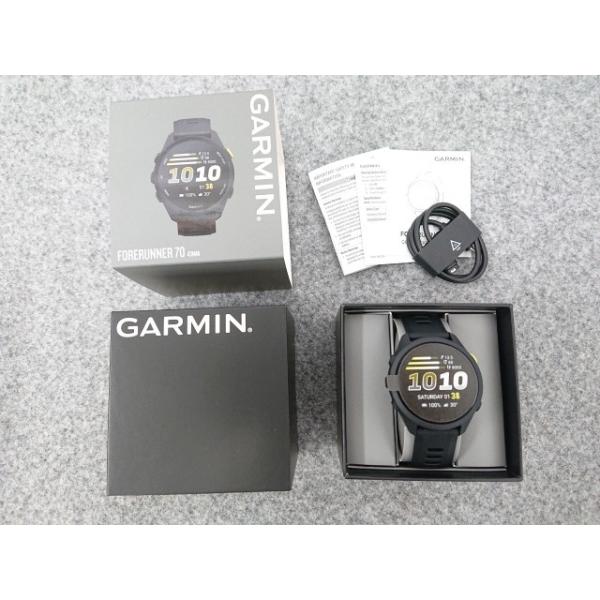 @【未使用品】 GARMIN スマートウォッチ Forerunner 70 43mm ブラック 010-04307-30 ランニングウォッチ ガーミン