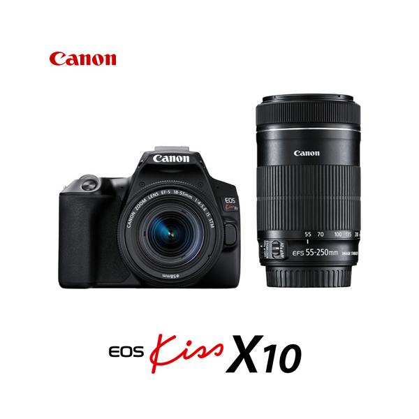 他サイト： キャノン EOS Kiss X10 ダブルズームキット ブラック デジタル一眼レフカメラの商品画像