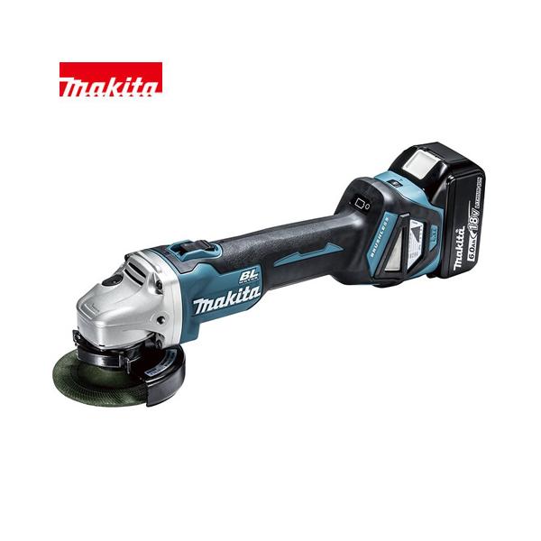 マキタ 100mm 充電式ディスクグラインダ / スライドスイッチ GA412DRGX 18V 6.0Ah バッテリ2本・充電器・ケース付