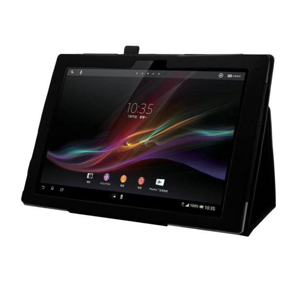 Sony Xperia Tablet Z1 (DOCOMO SO-03E) ソニー エクスペリア Z1 タブレット ケース 二つ折 カバー スタンド機能 高品質PUレザーケース
