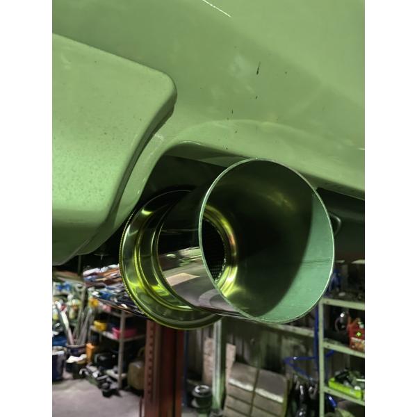 ER34スカイライン4ドア 砲弾 マフラー 115パイ φ 車高短対応 オール 