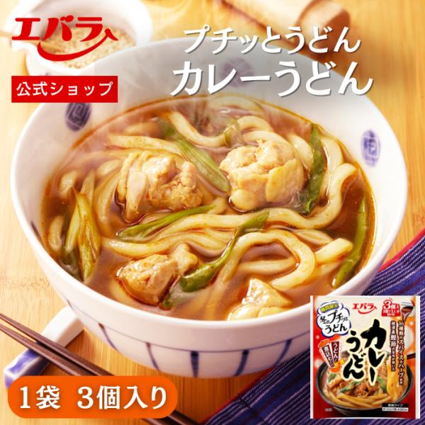 プチッとうどん カレーうどん 129g(43g×3個) エバラ 調味料 うどん さぬき 讃岐 たれ 出汁 素 つゆ