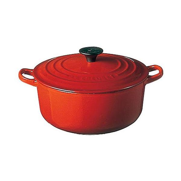 ル・クルーゼ(LE CREUSET) ココット・ロンド 26cmチェリーレッド