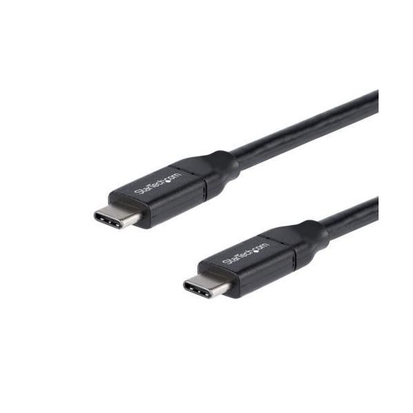 StarTech(�X�^�[�e�b�N) USB2C5C50CM �u���b�N USB 2.0 Type-C �P�[�u�� 0.5m �ő�5A